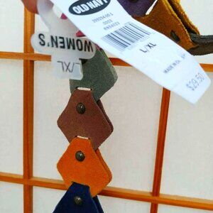 NWT Leather 90s-2000s Style Old Navy L/XL Tie Belt Suede Leather